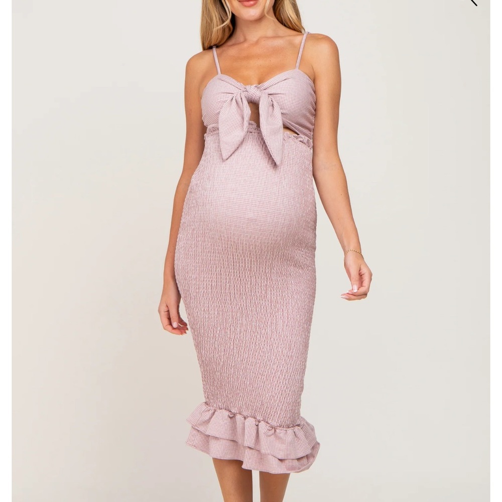 Smocked Maternity Dress Pinkblush